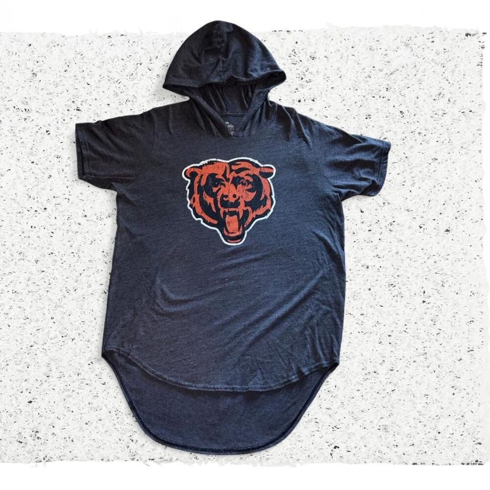 Nfl Men's Grey and Black Hoodie